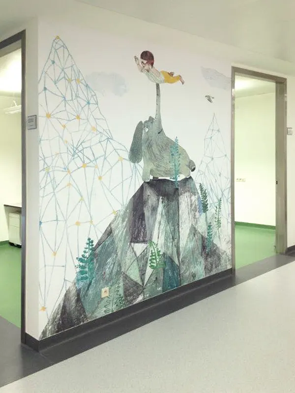Muurillustratie, beeld 1